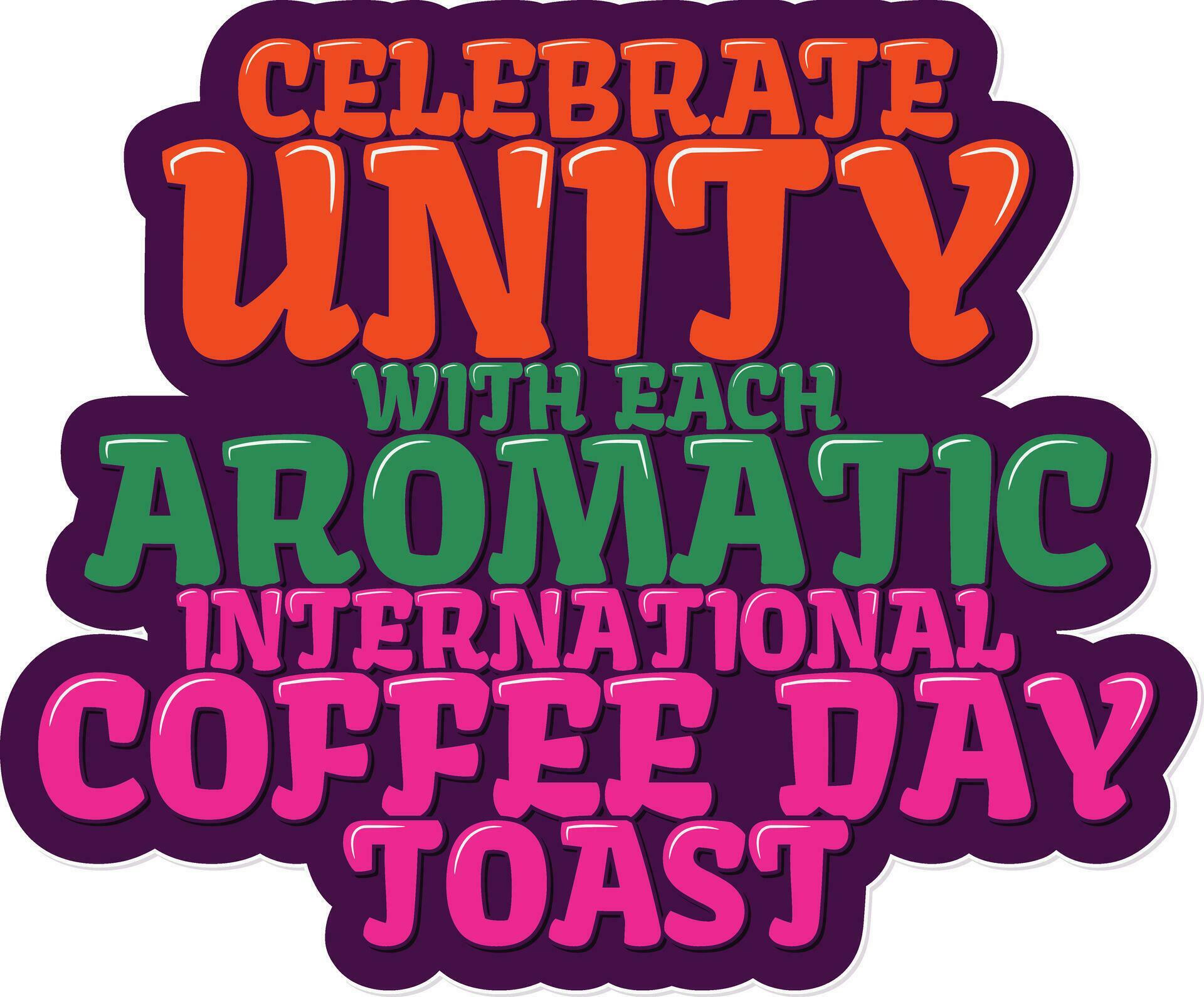 Unity and Aromatic Coffee Toast Vector Celebration 27625805 Vector Art