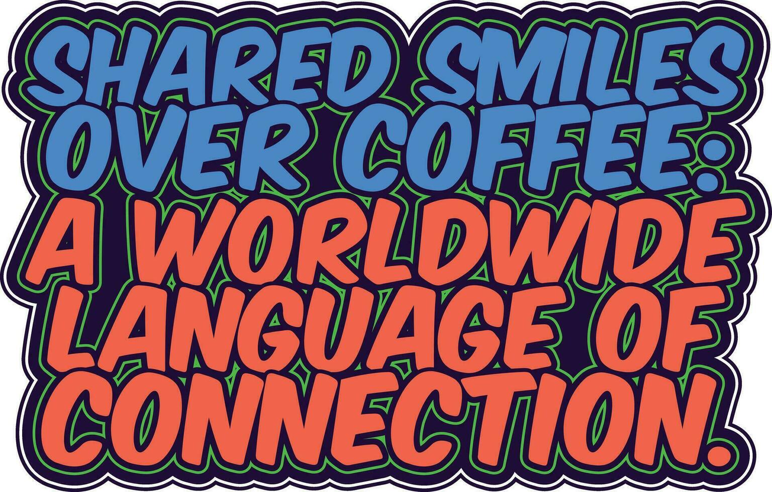 café en todo el mundo idioma de conexión en sonrisas vector