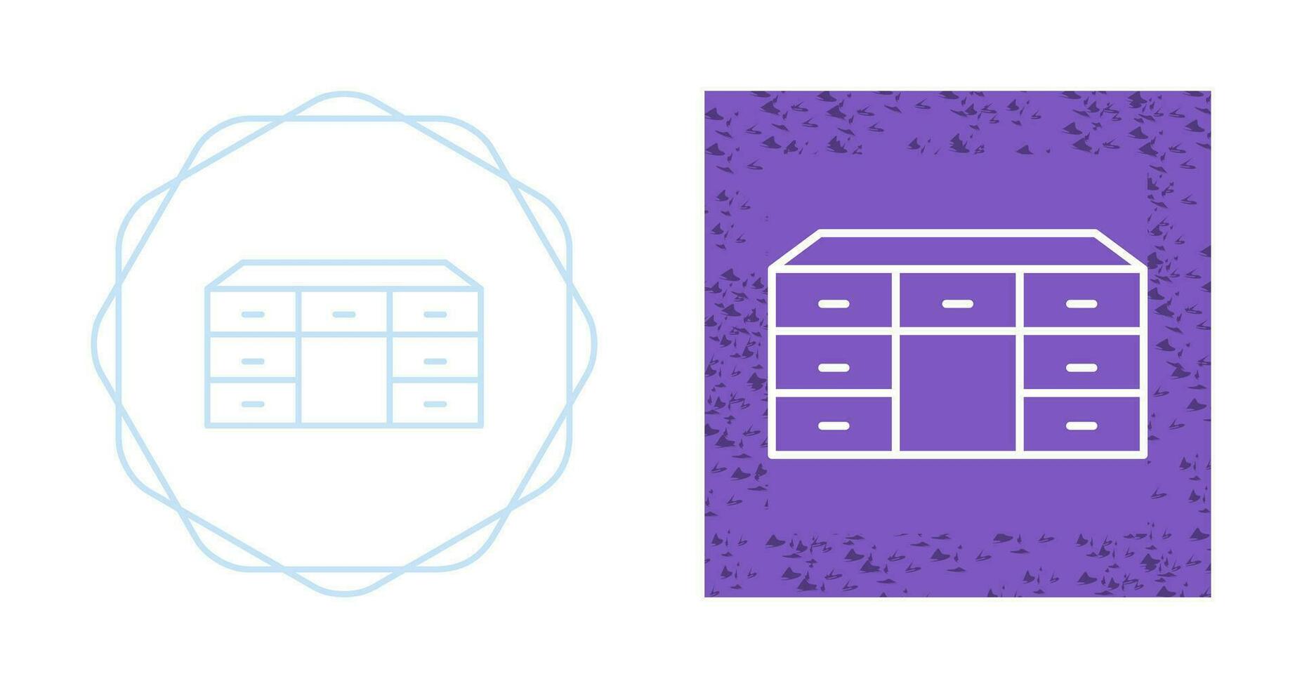 Table with Drawers Vector Icon