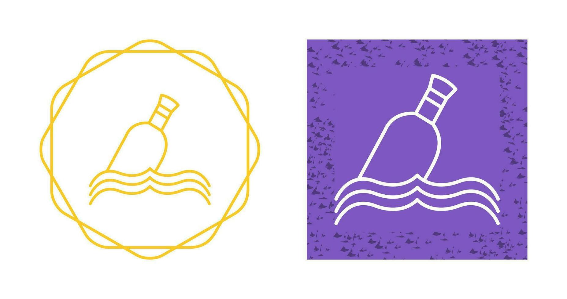 Bottle in Water Vector Icon