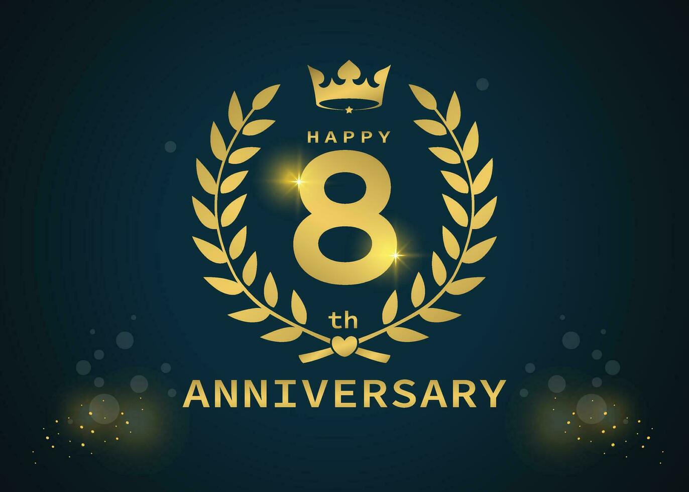 20th year's Happy Anniversary vector