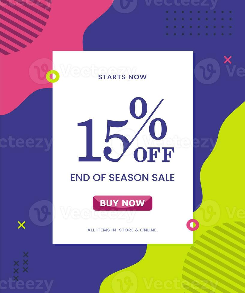 Sale banner template design for online shopping, discount, special offer, vector illustration photo