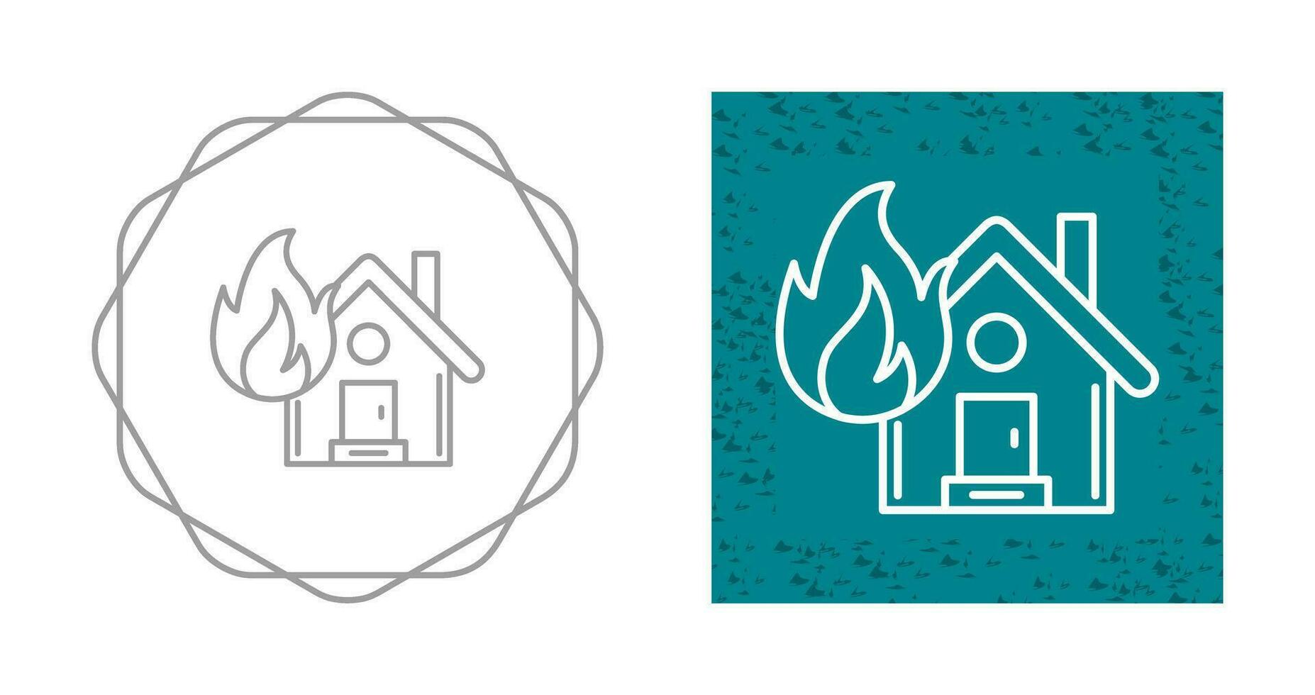 House On Fire Vector Icon
