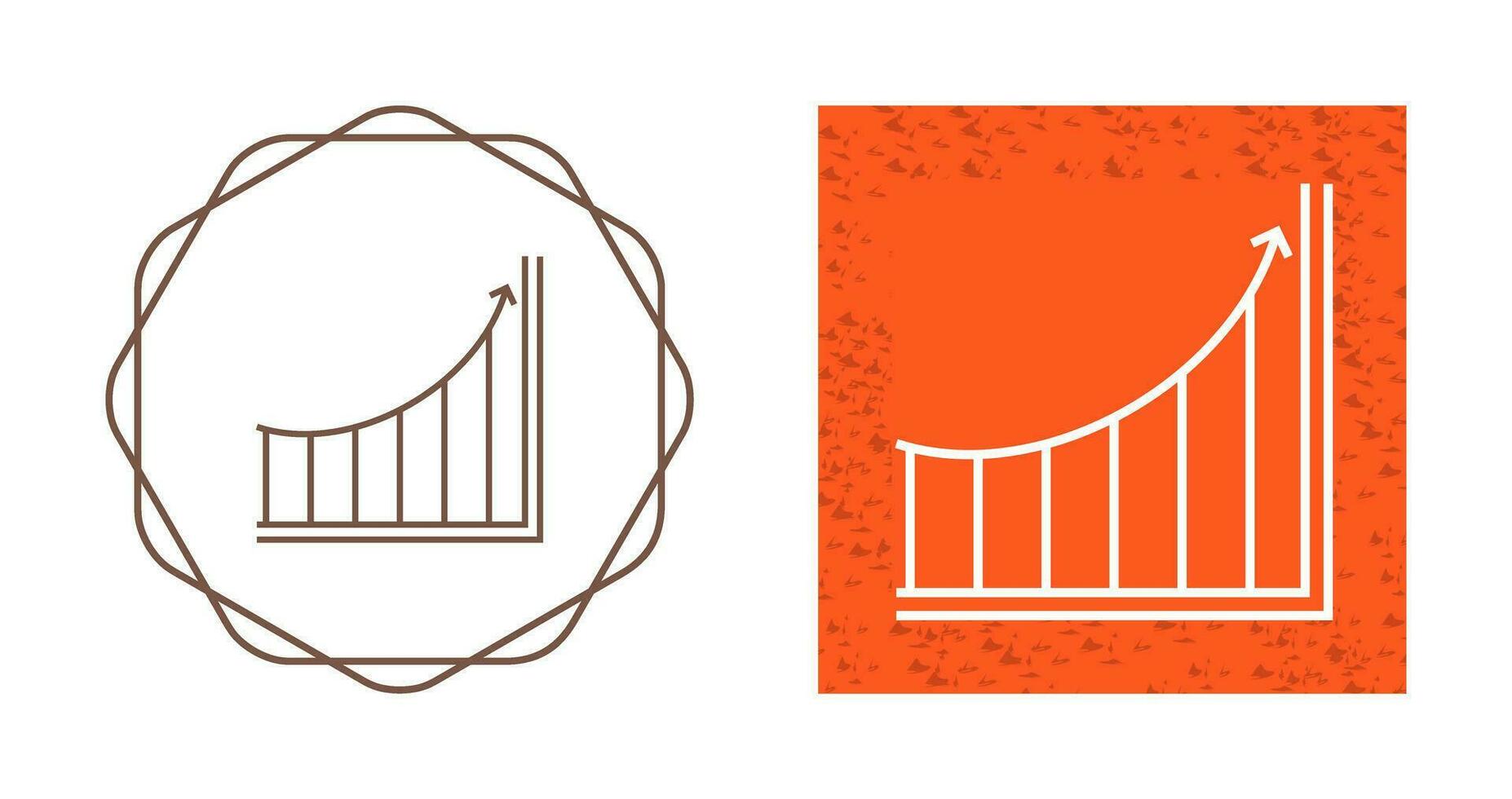 Increasing Graph Vector Icon