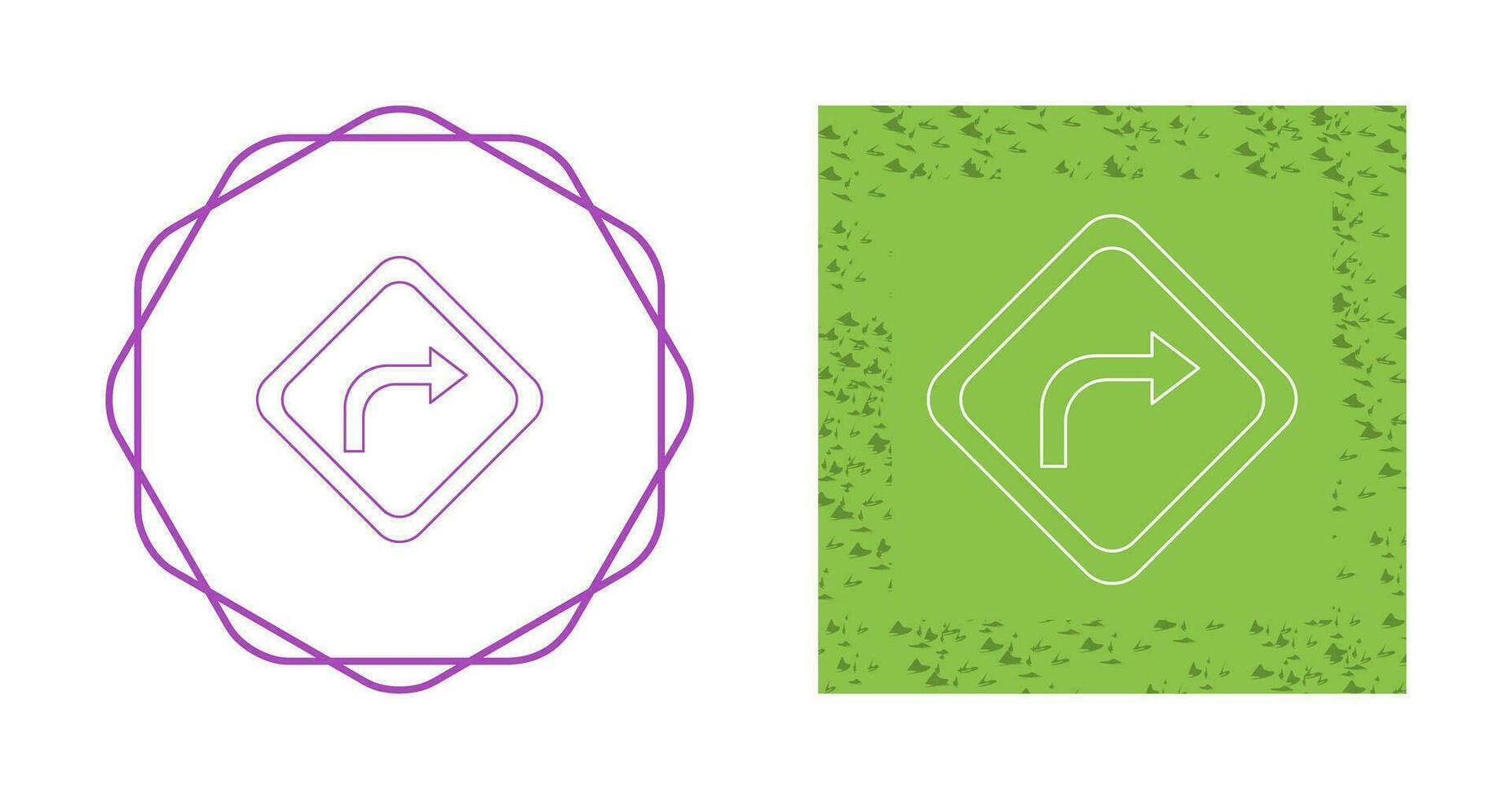 Right Turn Vector Icon
