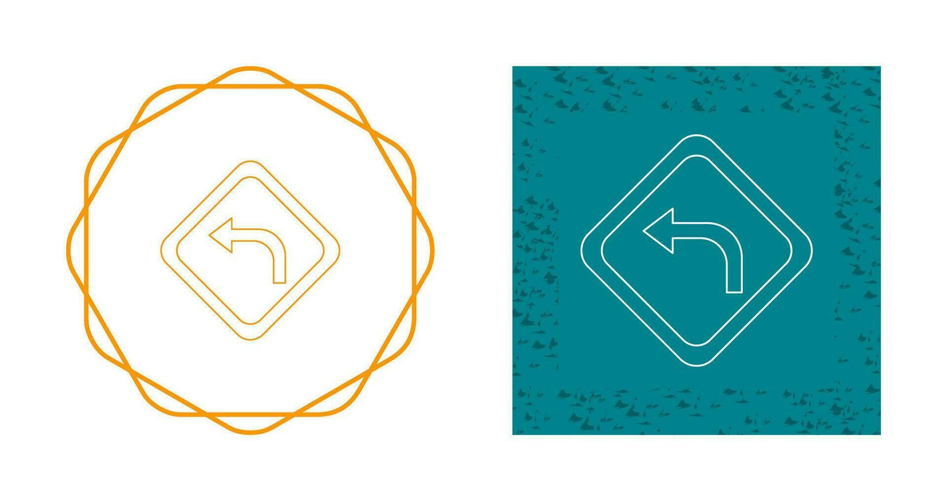 Left Turn Vector Icon
