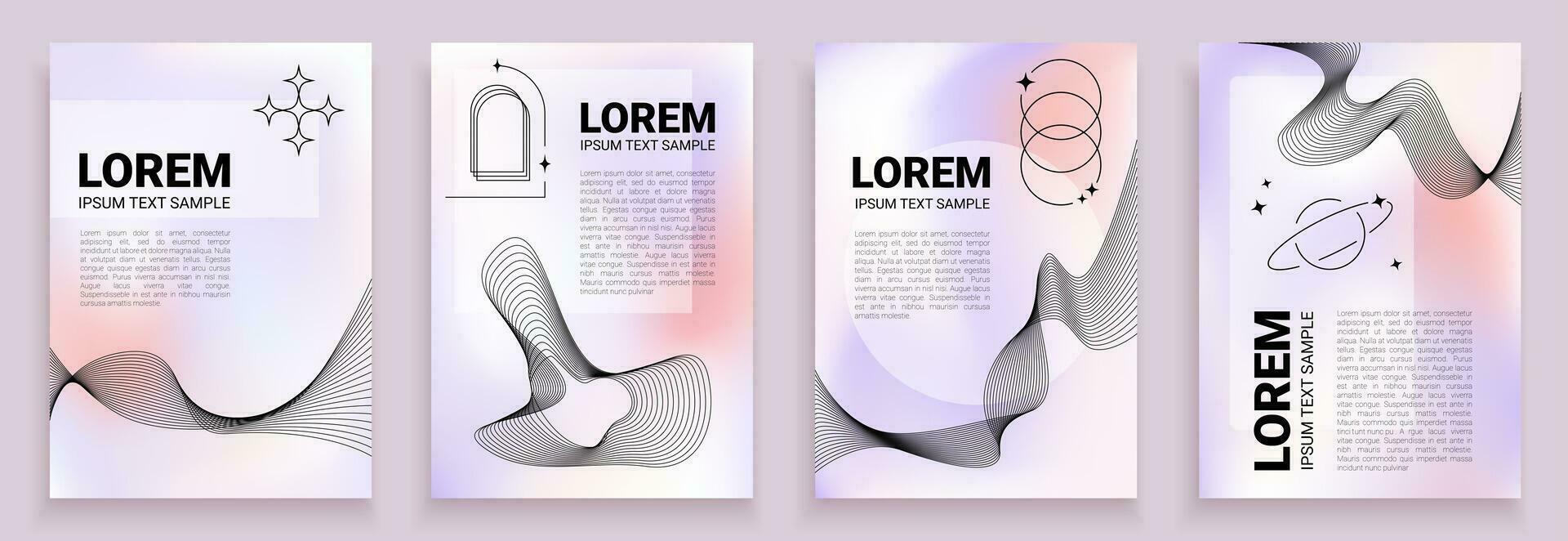 resumen 2000 estético antecedentes con lorem ipsum texto, líquido holografia vector