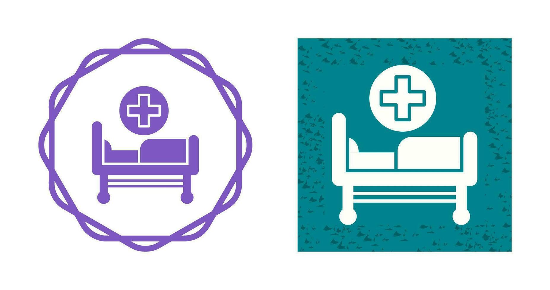 icono de vector de cama de hospital