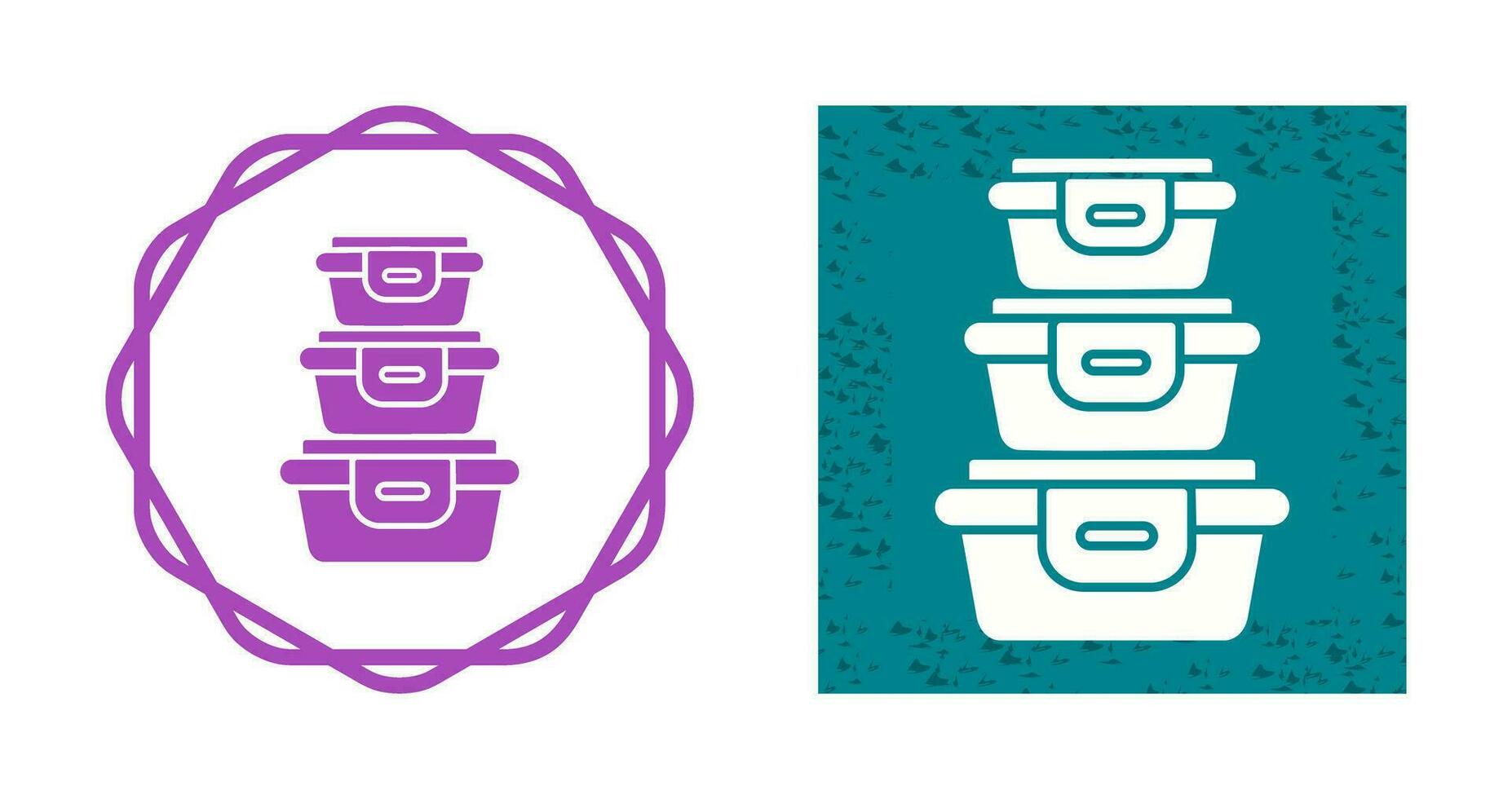Plastic Food Container Vector Icon