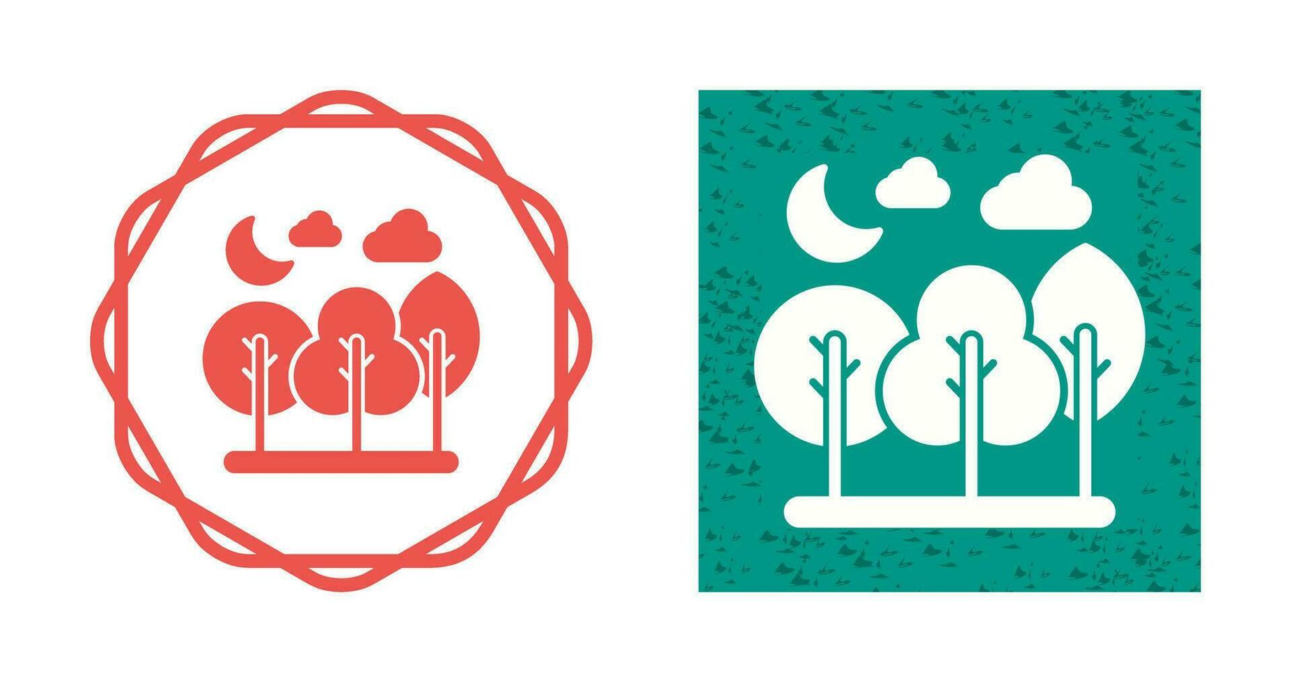 icono de vector de bosque