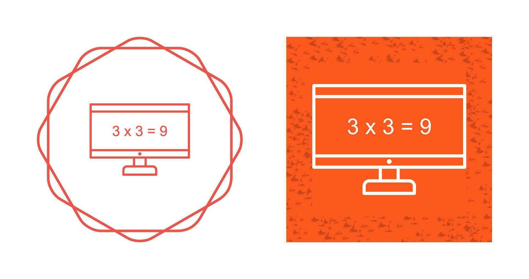 Math in Computer Vector Icon