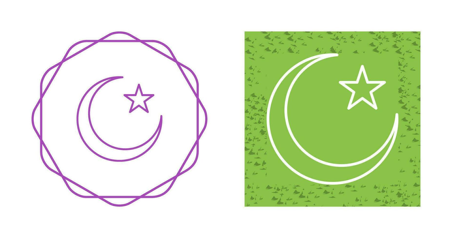 Moon and Star Vector Icon