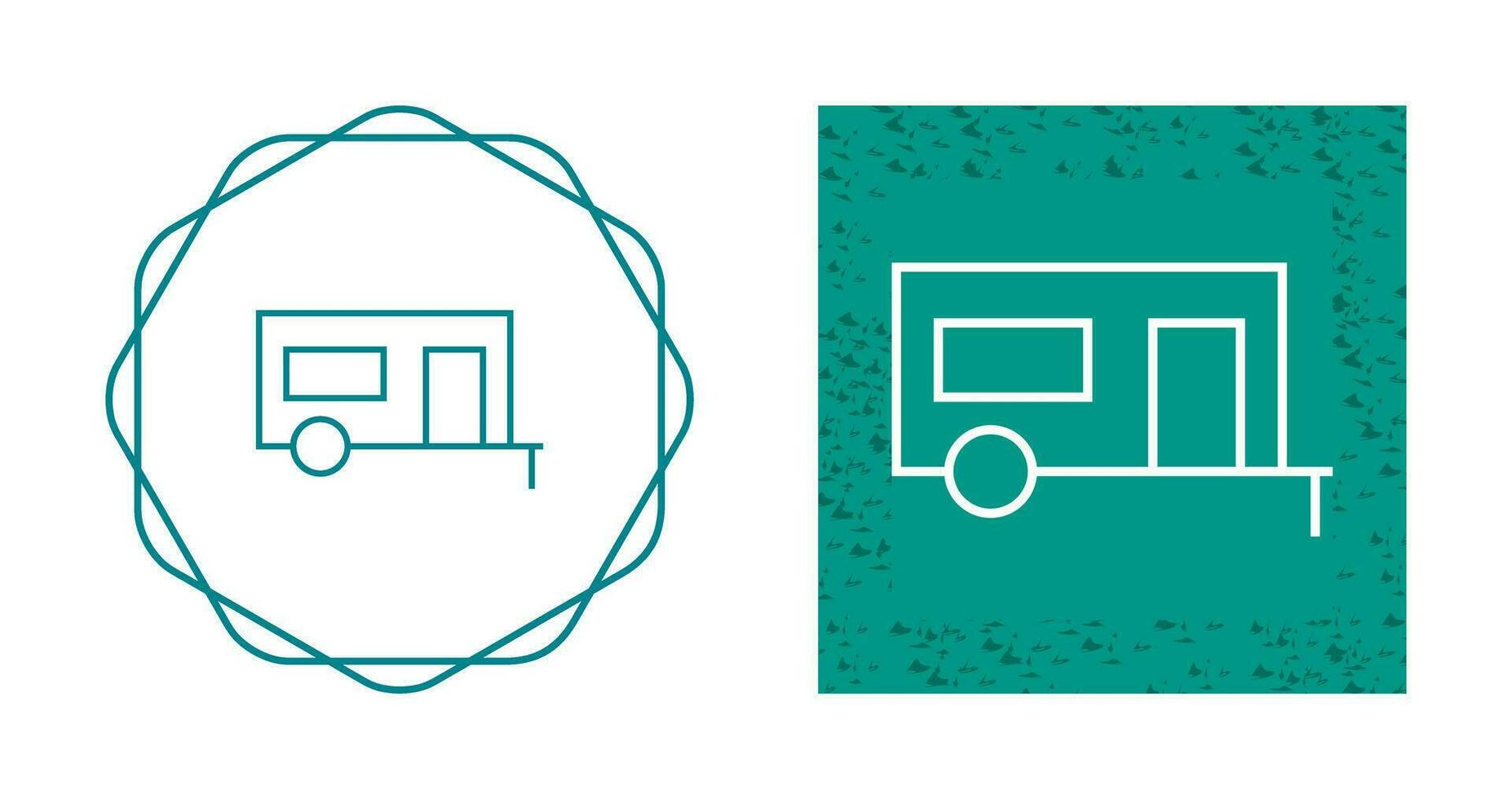 Camping Trailer Vector Icon