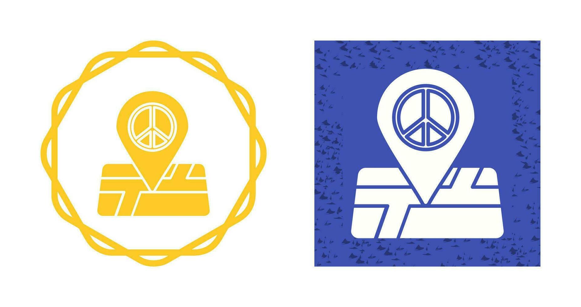 Peace Location Vector Icon