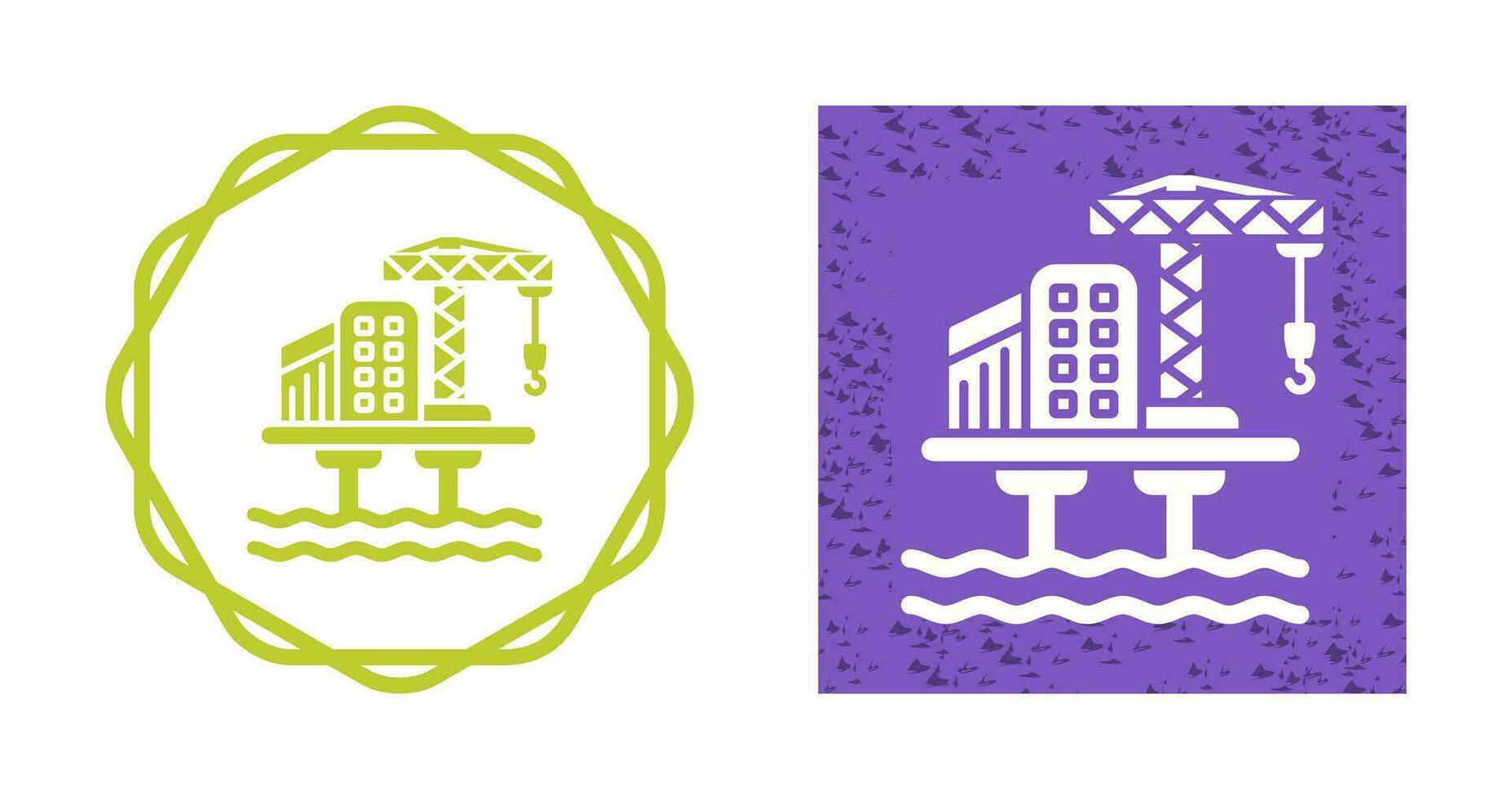 Oil Platform Vector Icon