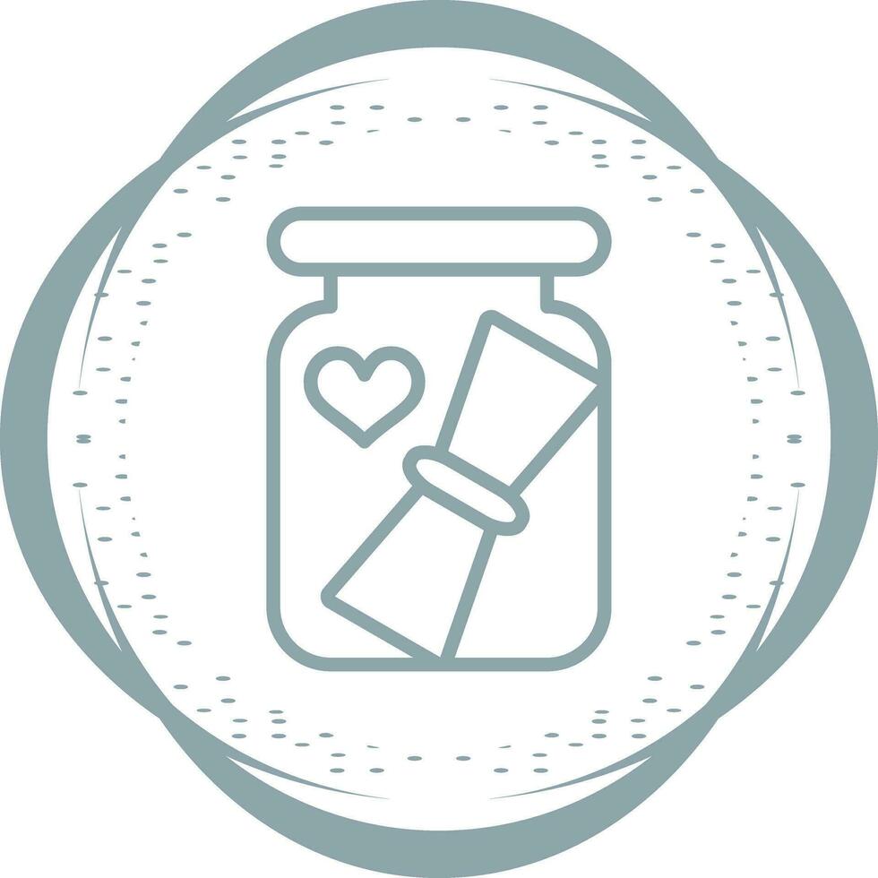 Love letter in a bottle Vector Icon