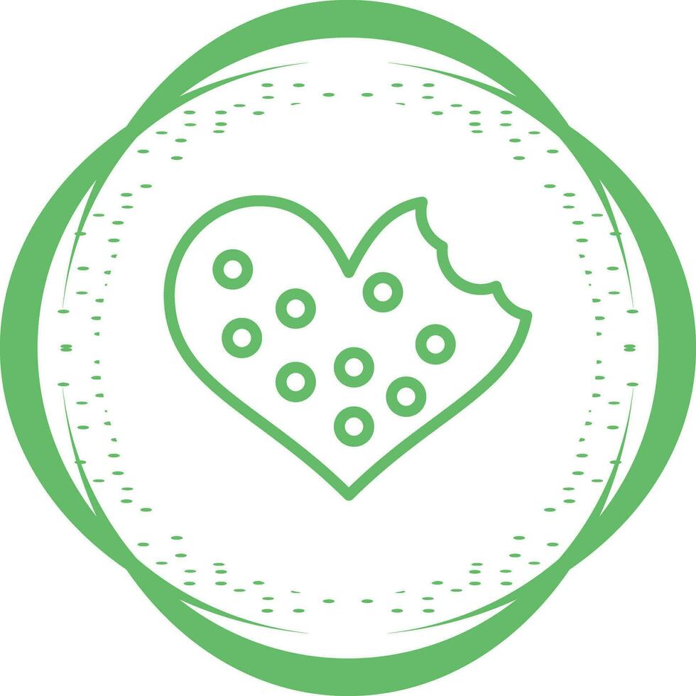 Heart shaped cookies Vector Icon