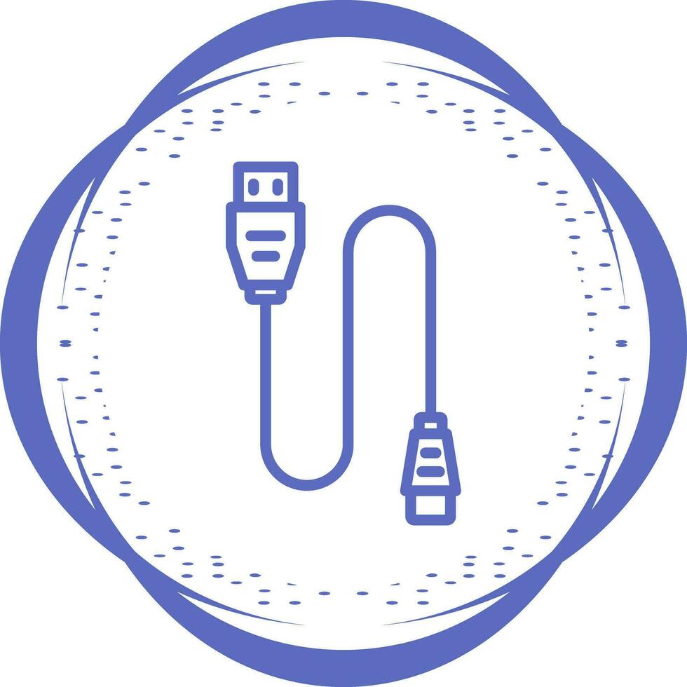 Printer Cable Vector Icon