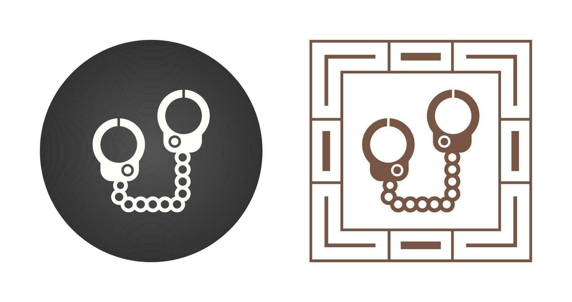 Police Handcuffs Vector Icon