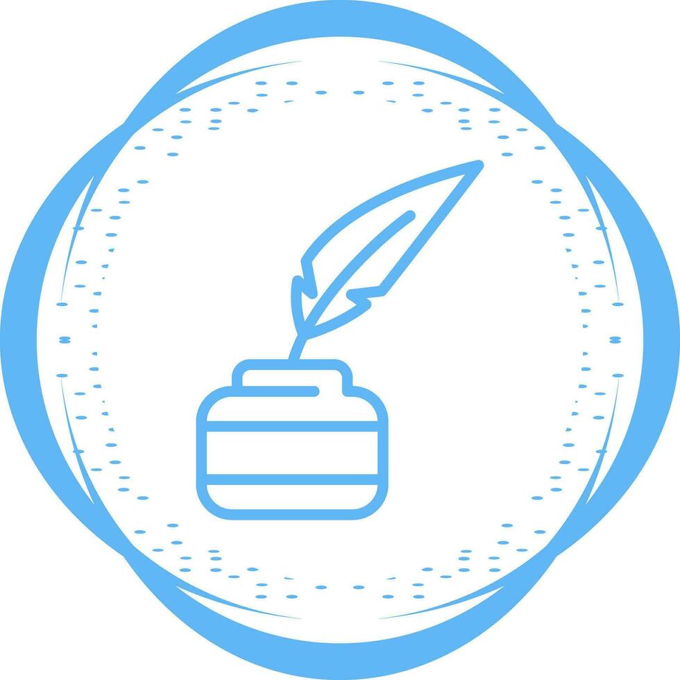 Quill pen with inkwell Vector Icon
