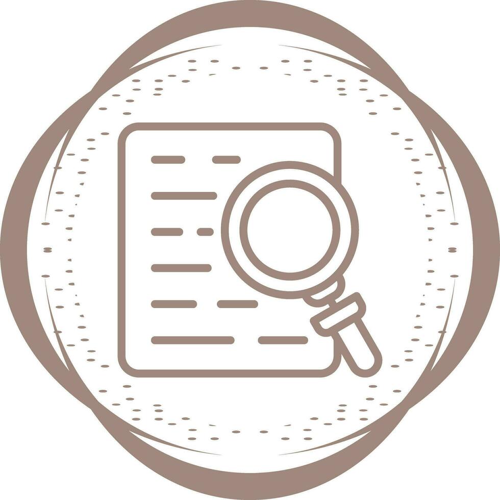 Document with magnifying glass Vector Icon