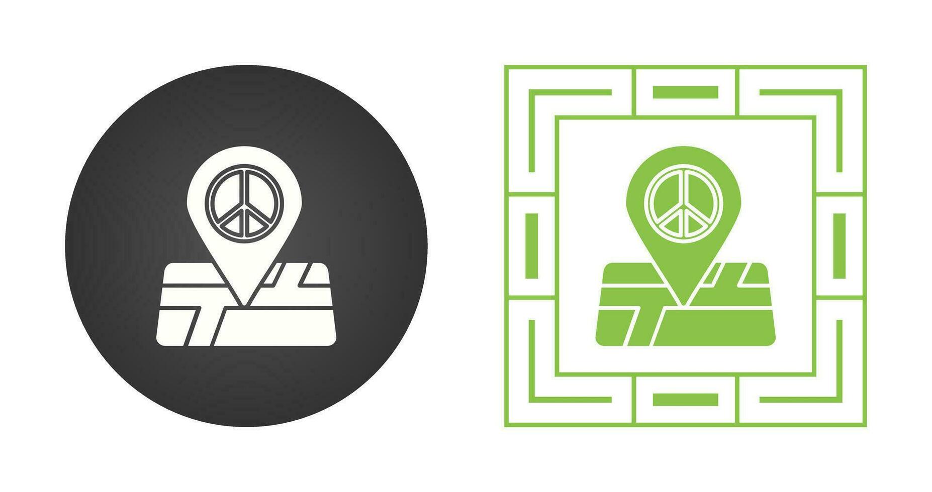 Peace Location Vector Icon