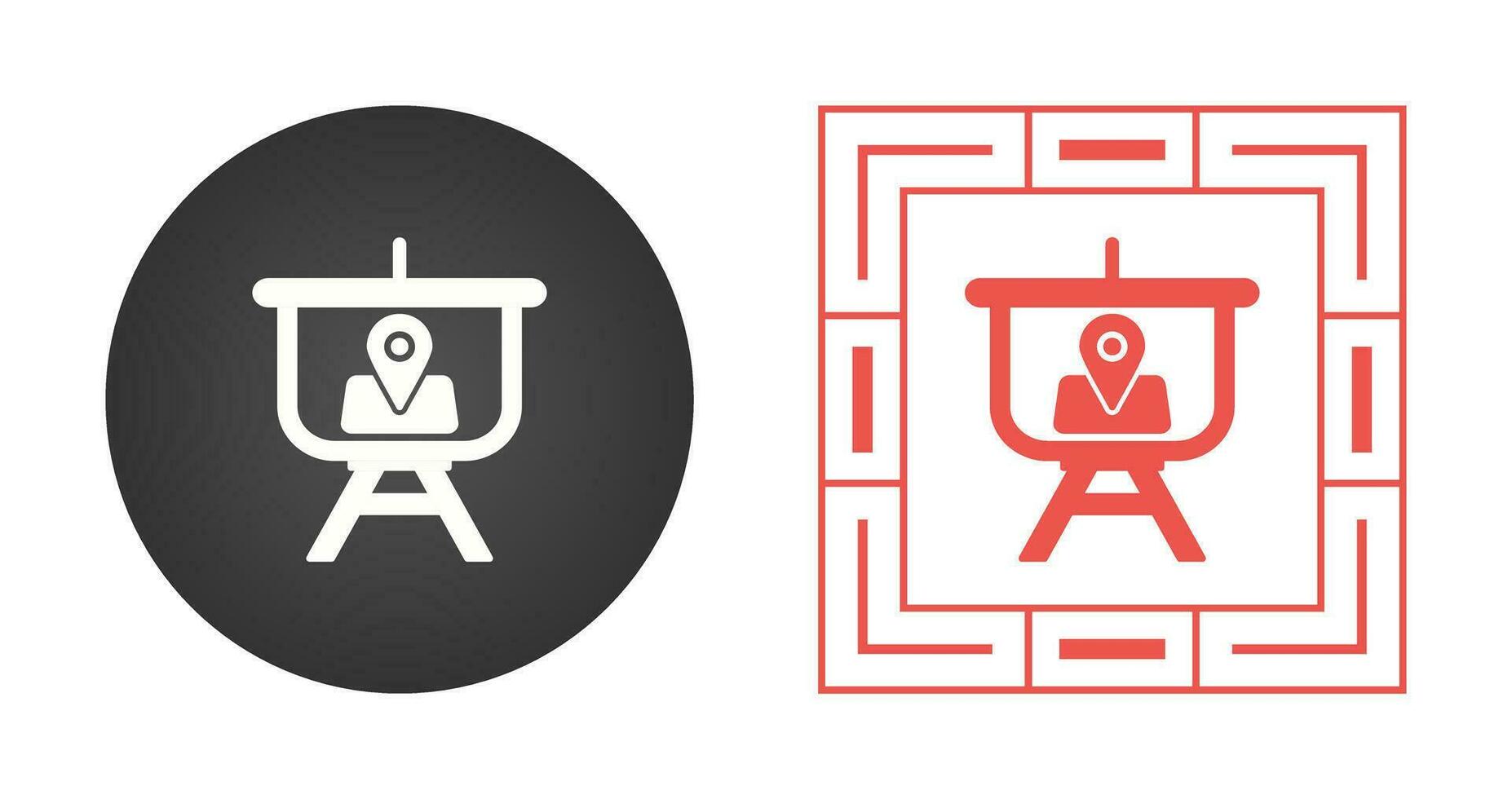 Location Presentation Vector Icon