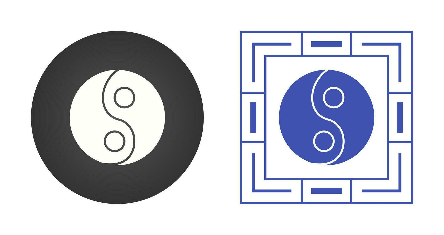 icono de vector de yin yang