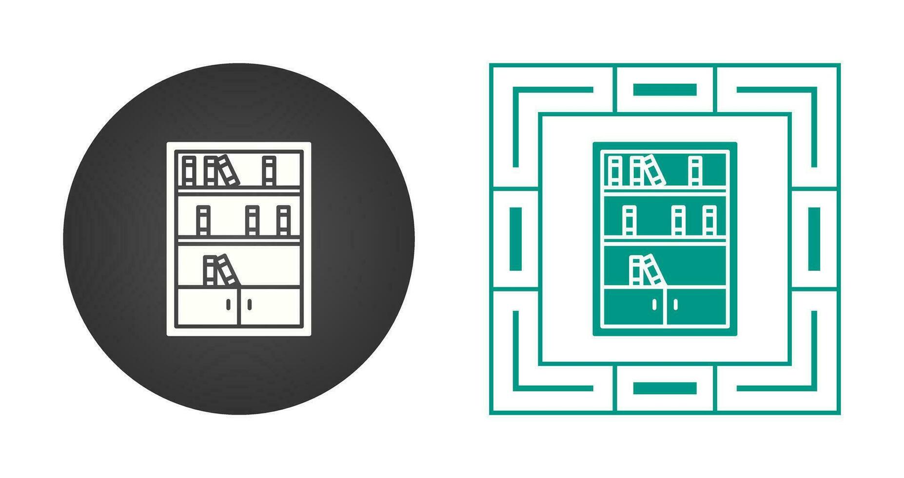 Books Shelf Vector Icon