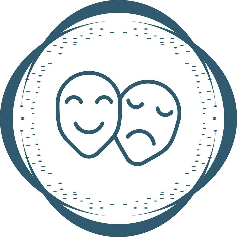 Theatre masks Vector Icon