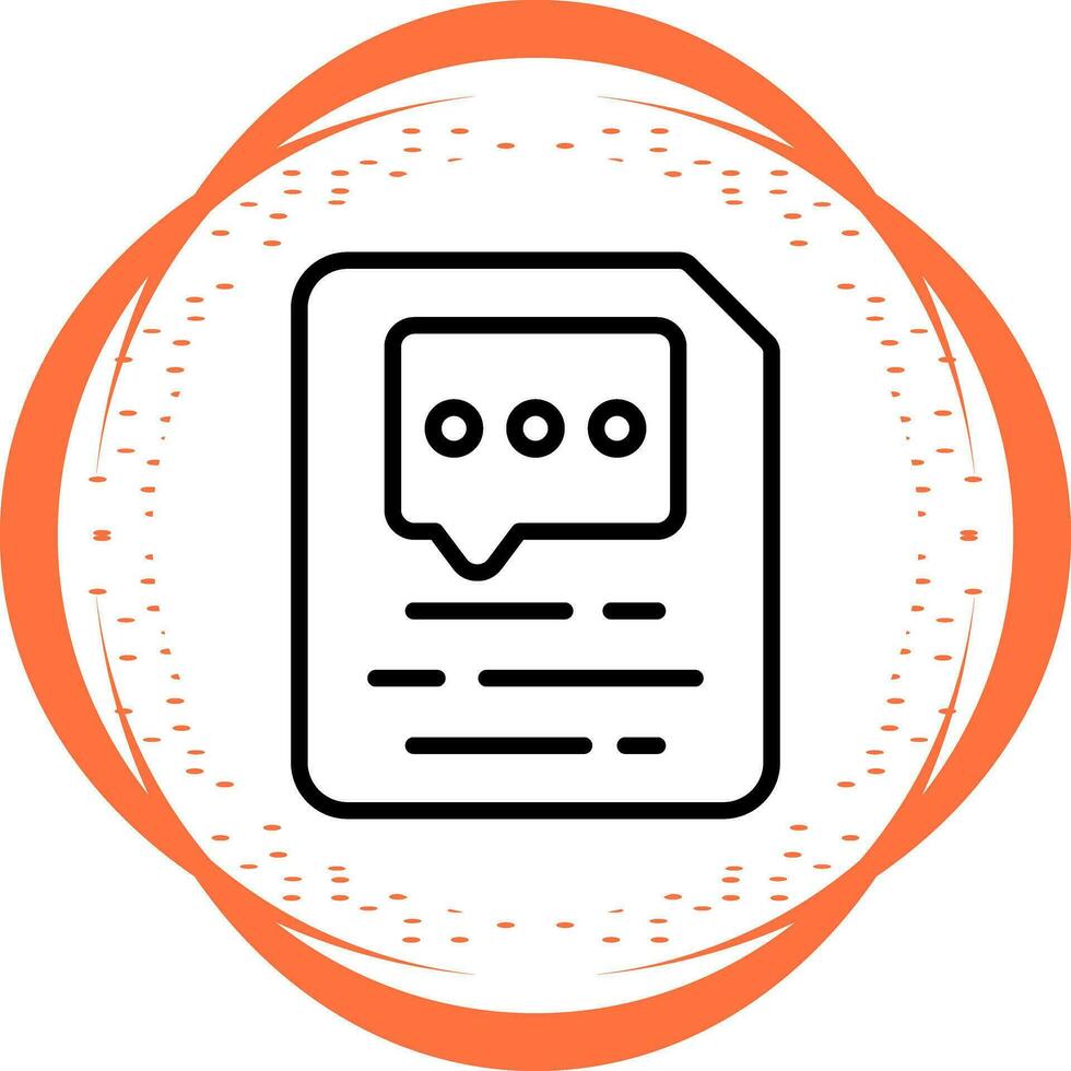 Document Insert Comment Vector Icon