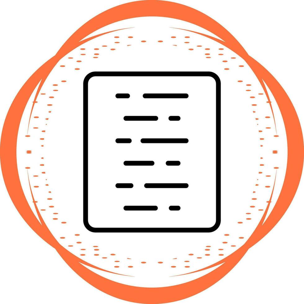 Document Align Center Vector Icon