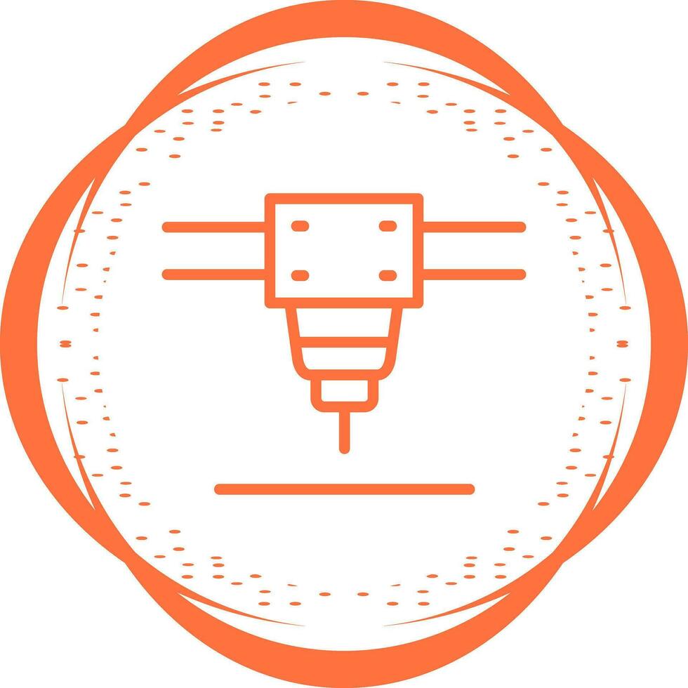 Laser Cutting Machine Vector Icon