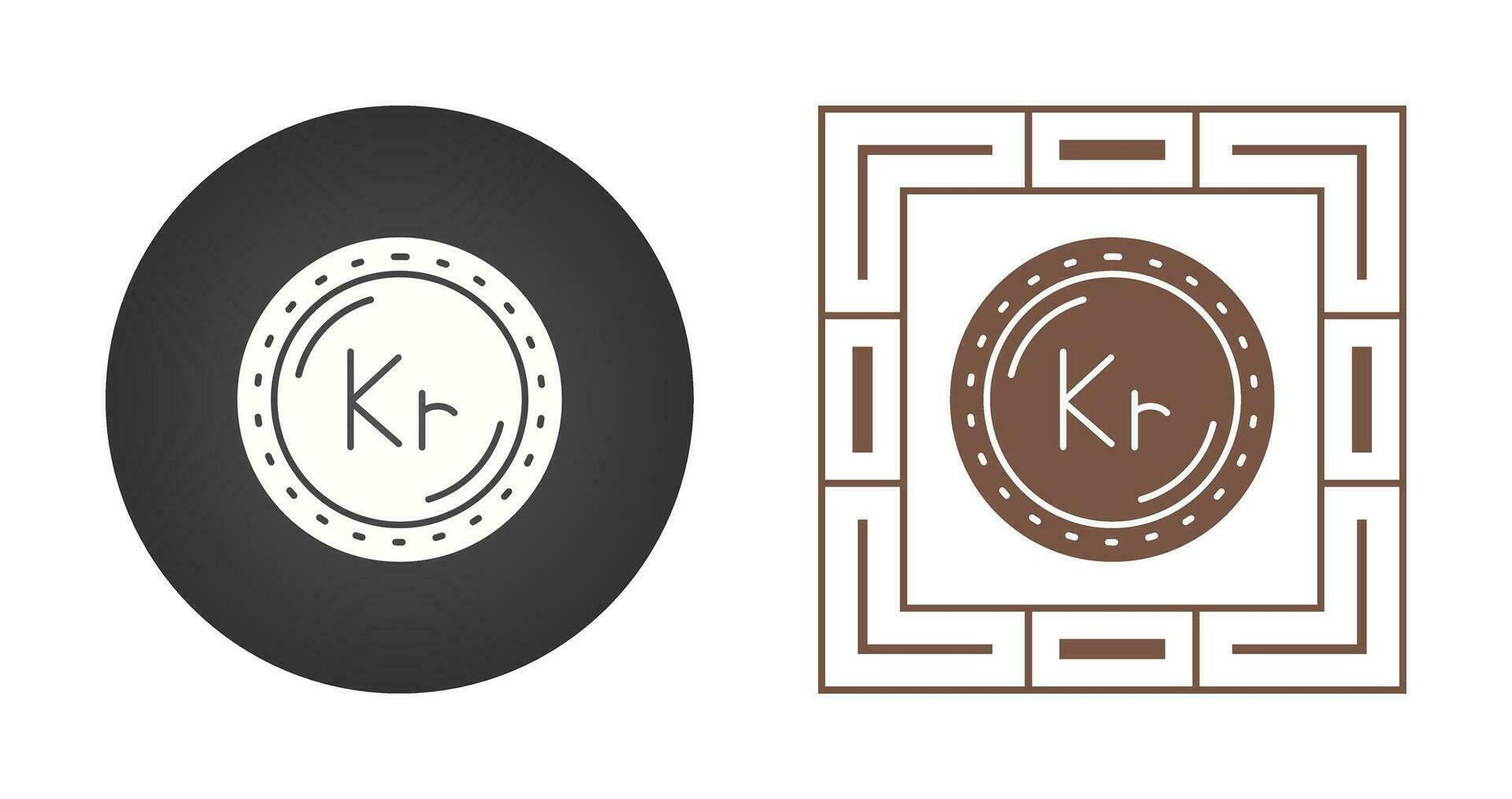 Krone Currency Vector Icon