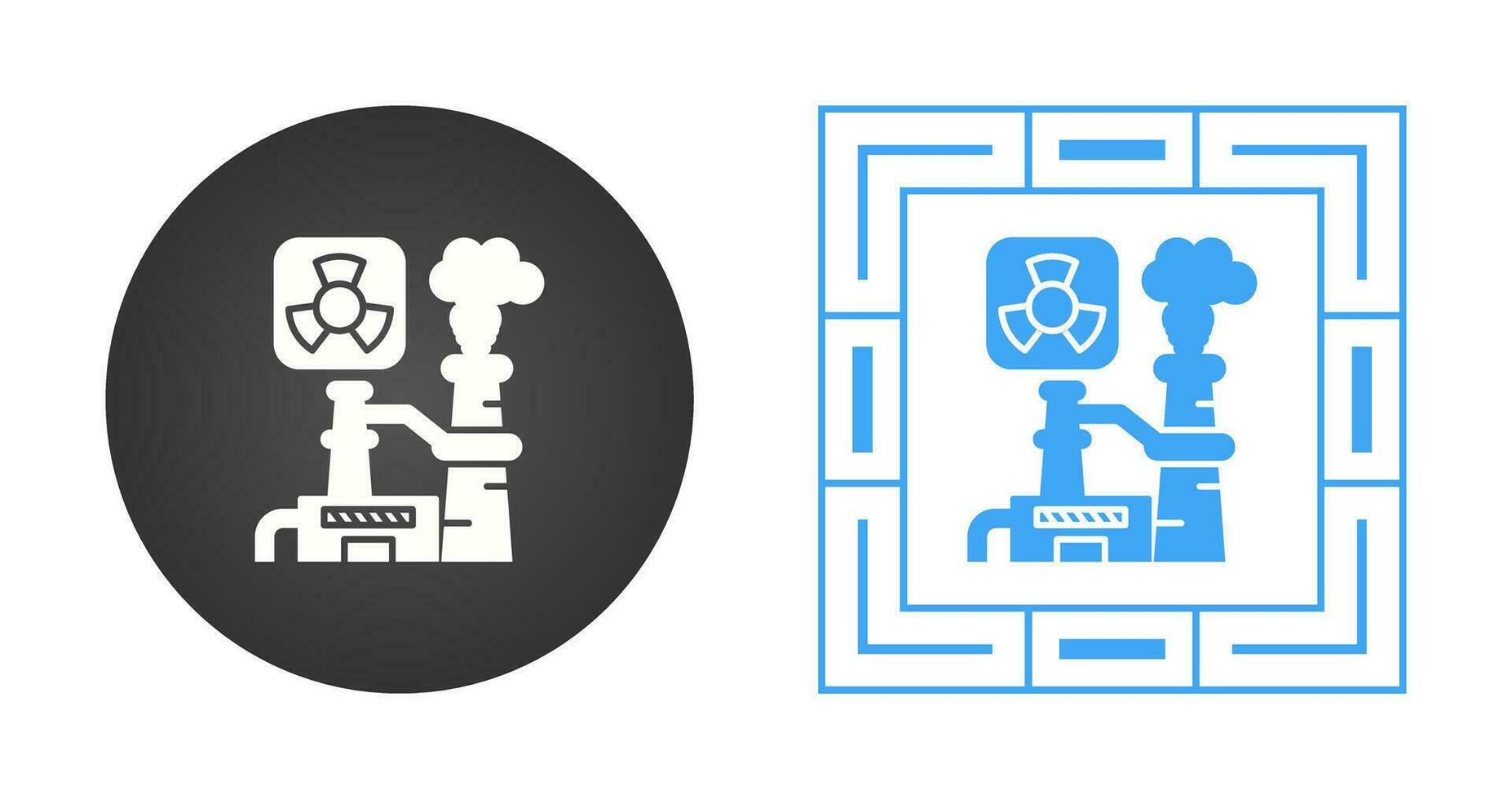 Nuclear Plant Vector Icon