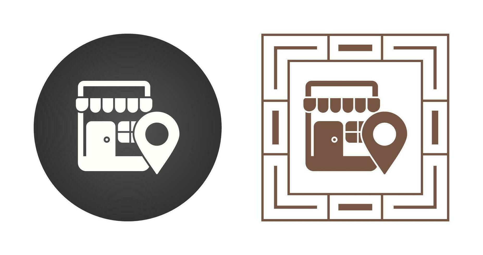 Shop Location Vector Icon