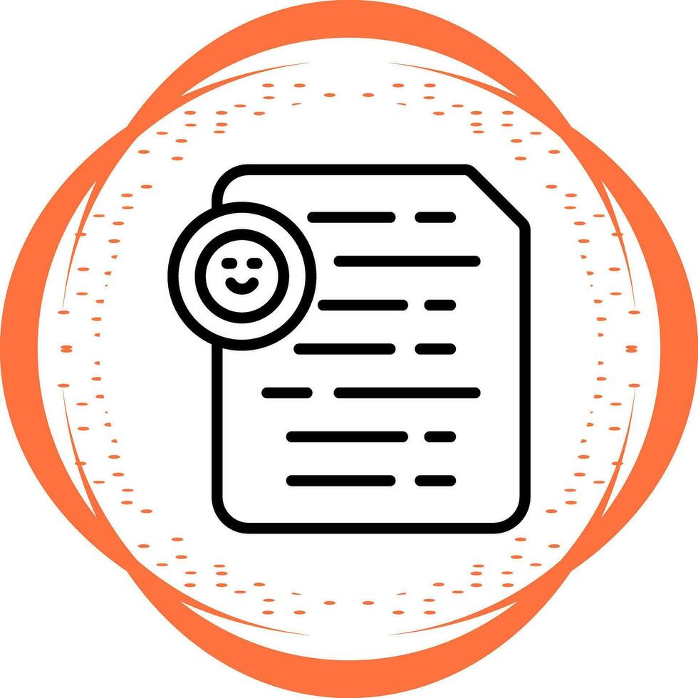 Document Insert Emoji Vector Icon