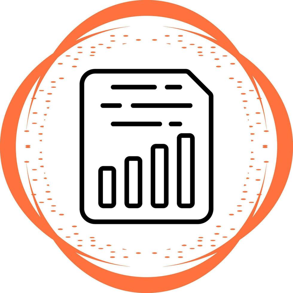 Document Insert Chart Vector Icon