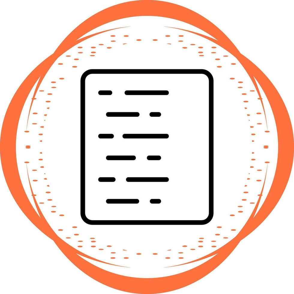 Document Align Left Vector Icon