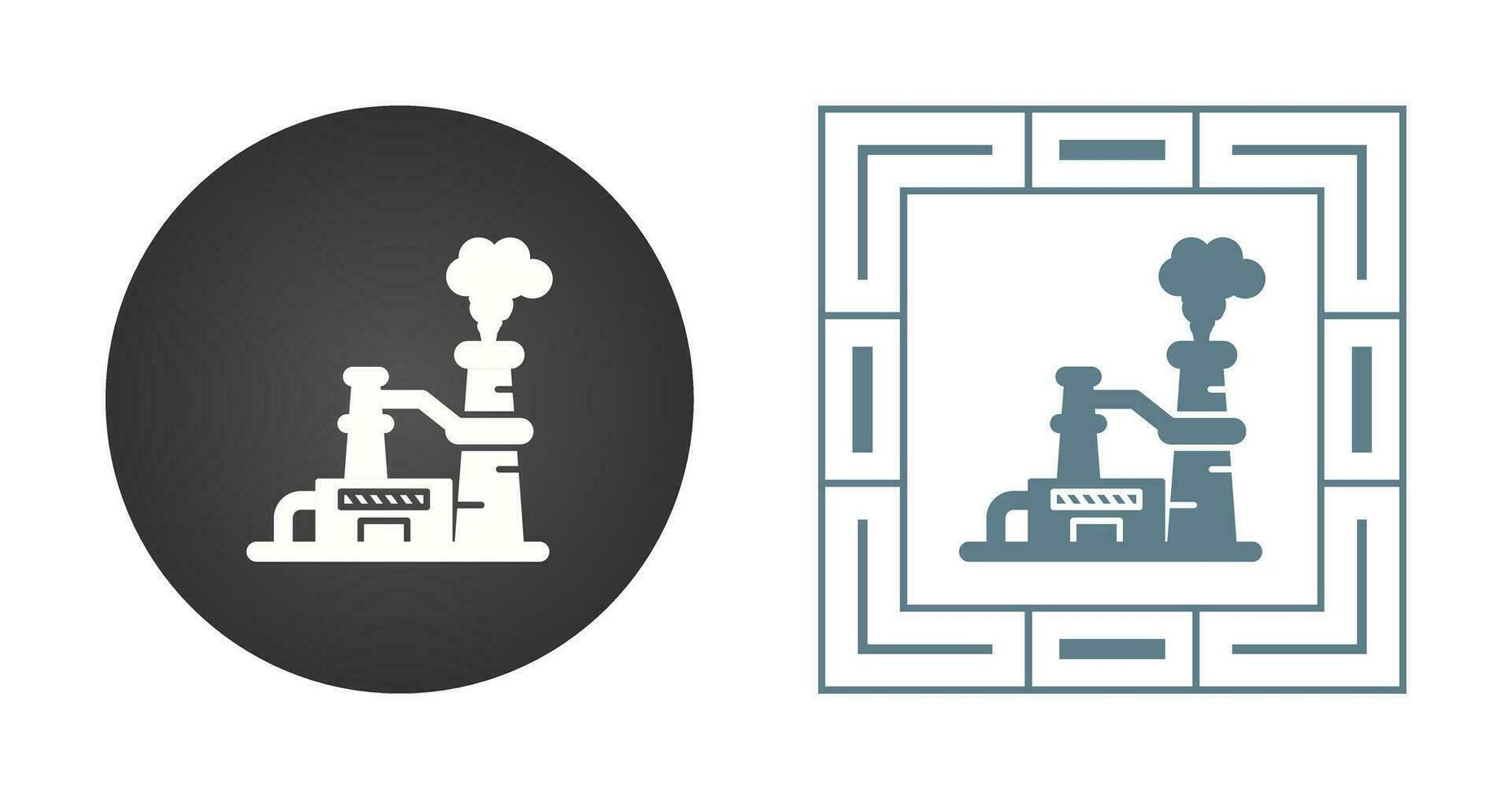 Nuclear Plant Vector Icon