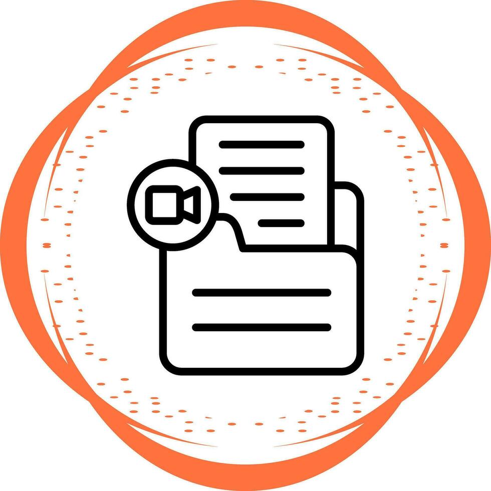 Document Insert Video Vector Icon