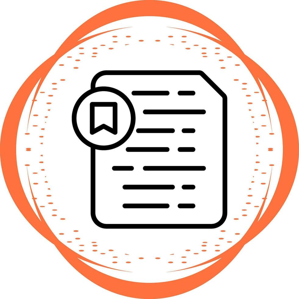Document Insert Bookmark Vector Icon