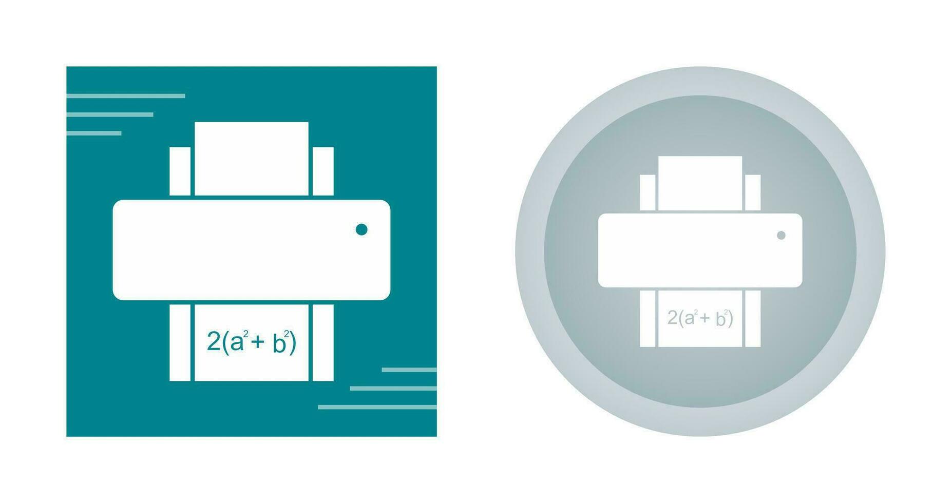 Print Math Sheet Vector Icon