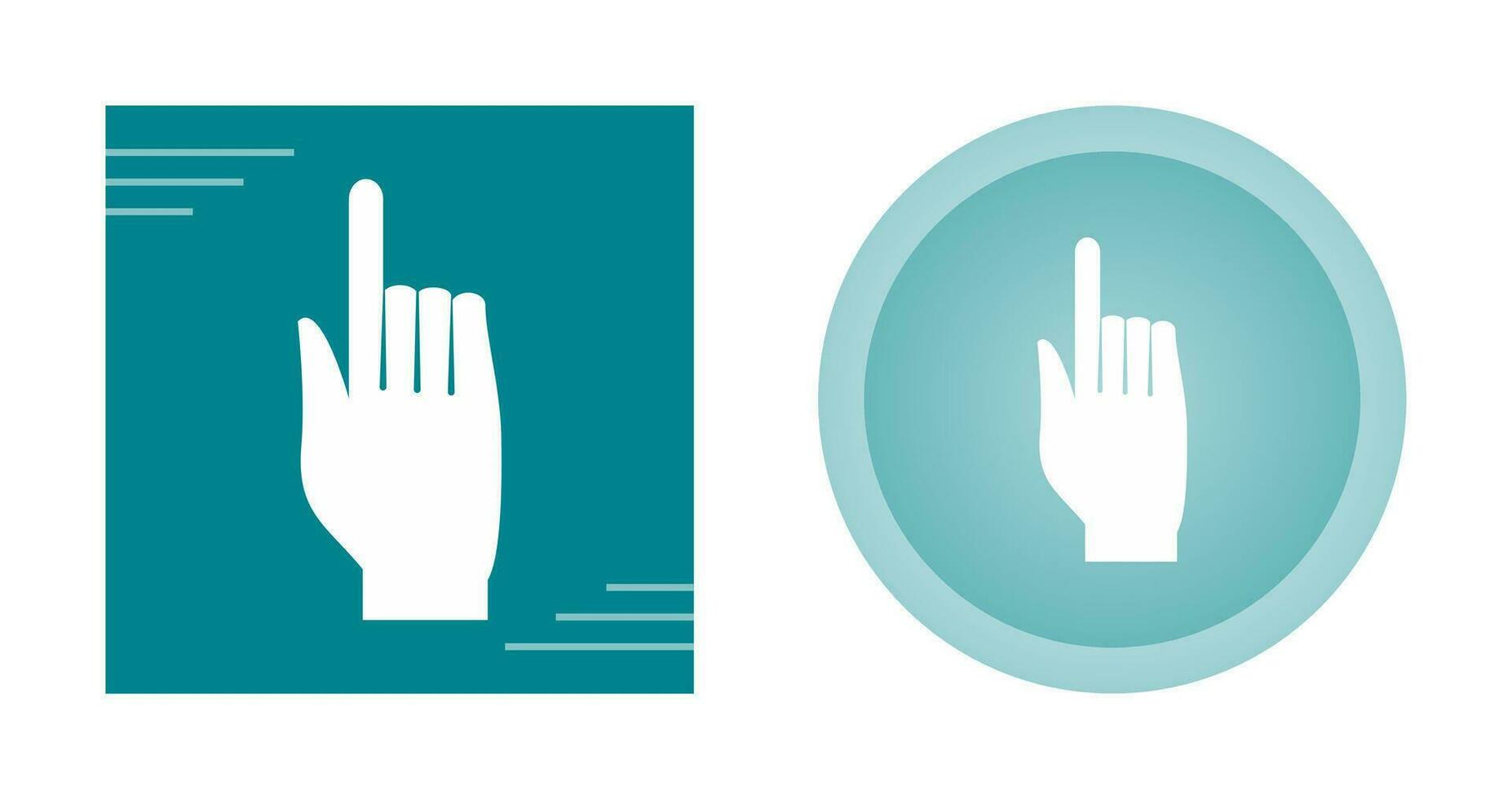 Raised Finger Vector Icon