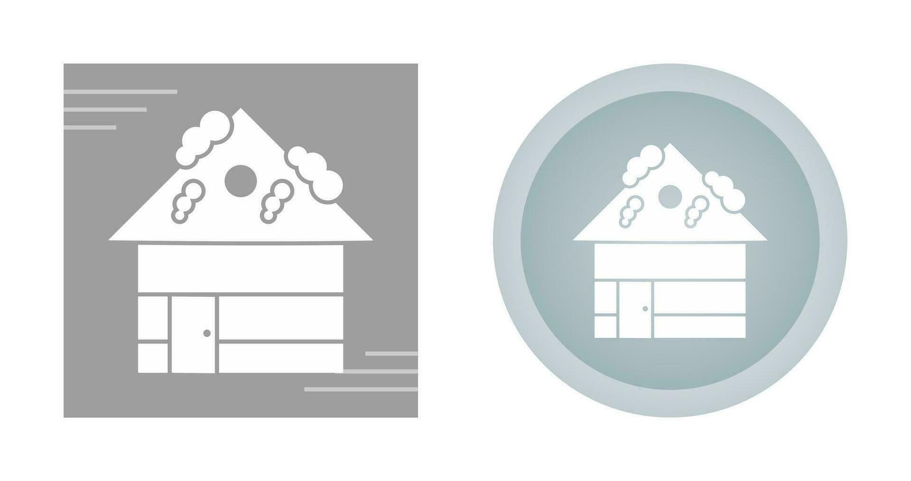 House with Snow Vector Icon