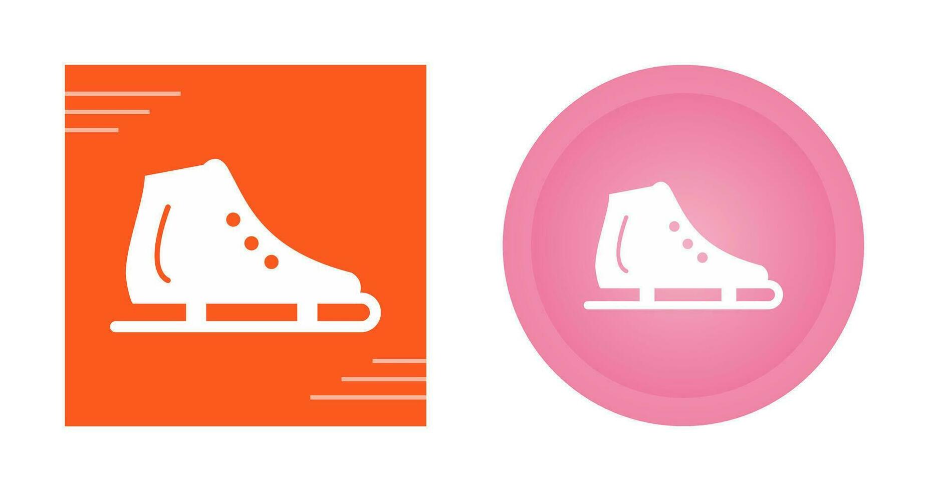 icono de vector de zapato de patinaje sobre hielo