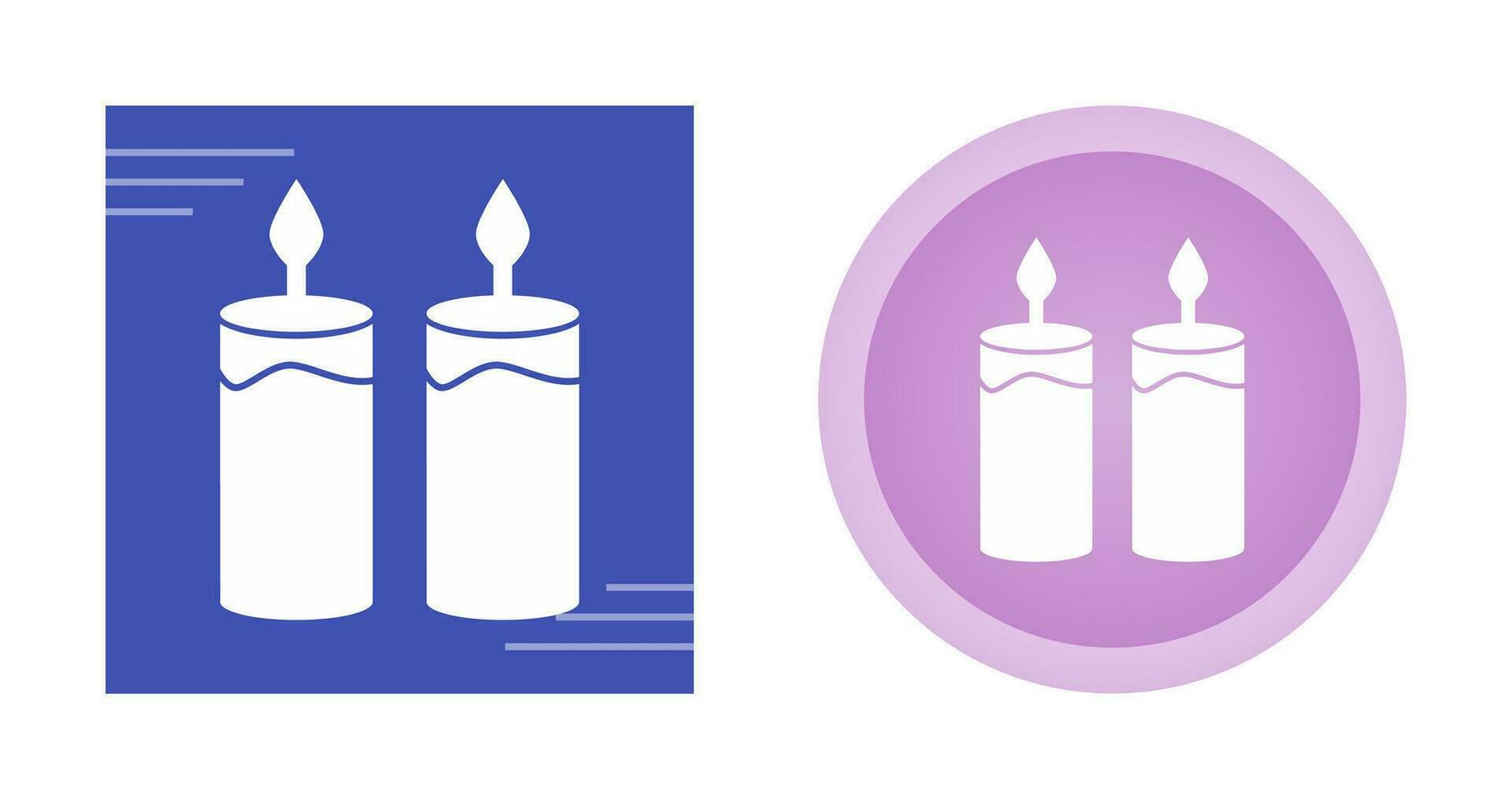 icono de vector de dos velas