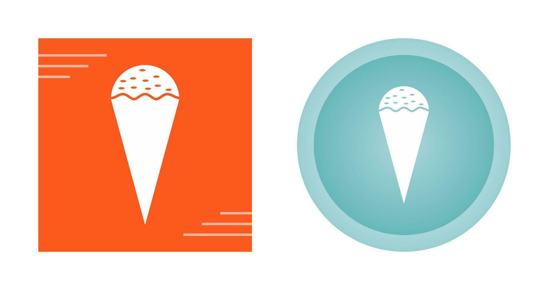 icono de vector de helado de cono