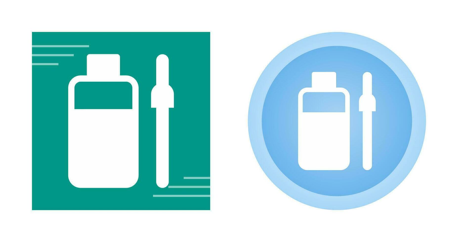 Bottle and Dropper Vector Icon