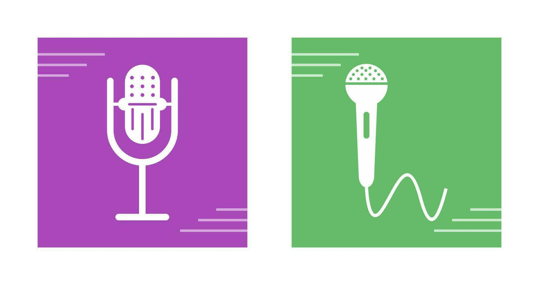 Mic with wire Vector Icon